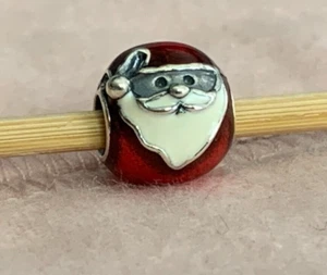 Auténtico Pandora Plata Esterlina Rojo Jolly Santa Dije 791405ENMX NUEVO - Imagen 1 de 6