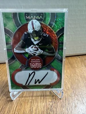 2022 Wild Card Mania DYLAN WRIGHT Auto Green Shimmer Scope 5/50 JERSEY MATCH - Image 1 of 3