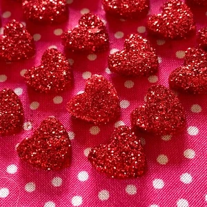 Edible HEARTS with Glitter or Shimmer Cupcake toppers fondant cake decoration - Picture 1 of 9