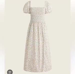 NWT J. Crew Plus XXL Allegra House Dress Smocked Meadow Floral Pale Blue Midi - Picture 1 of 5