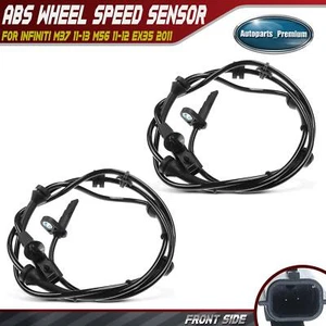 2pcs Front LH & RH ABS Wheel Speed Sensors for Infiniti EX35 M37 M56 Q70L 17-19 - Picture 1 of 8