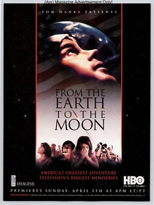 From The Earth To The Moon HBO Movie Promo 1998 Full Page Print Advertisement - Picture 1 of 4