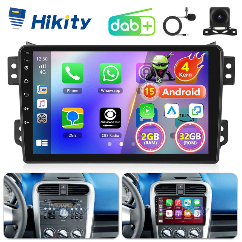 DAB+ 2+32G CarPlay Android 15 Radio Für Suzuki Splash Opel Agila B GPS Navi WIFI - Bild 1 von 4