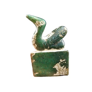 China, alte Jade, Hongshan Kultur, Sammlerstück, seltener Kranich, Siegel A(657) - Bild 1 von 5