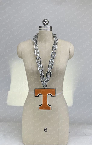 New Tennessee Volunteers Jumbo Silver Big Fan Chain Necklace Foam MI USA Cover