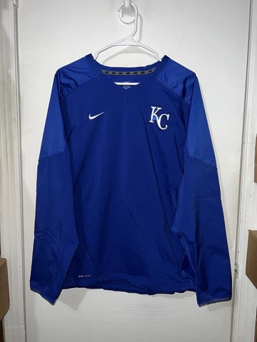 EUC Mens Team Issued NIKE Dri-Fit MLB KANSAS CITY ROYALS Training Jacket Small Cover