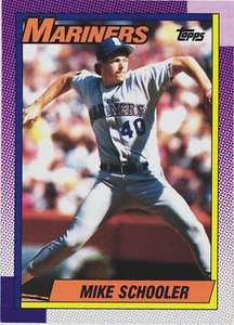 1990 - Topps --- MIKE SCHOOLER --- Card # 681 --- Seattle Mariners - Picture 1 of 2