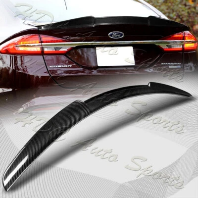 Alerón de maletero de fibra de carbono real estilo V para Ford Fusion/Mondeo 2013-2020 Foto 1 de 4