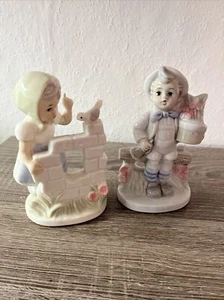 Deko Figur Set Konvolut Keramik 16cm Junge Mädchen - Bild 1 von 7