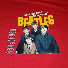 NWT Size XL Mens 2005 Beatles T-Shirt 'HERE THEY COME THE FABULOUS BEATLES' VTG