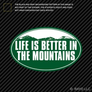 Oval Life is Better in The Mountains Sticker hike hiking hiker camp outdoors - Bild 1 von 1