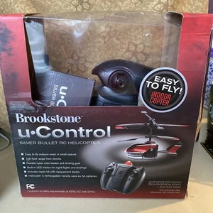 Brookstone u-Control Silver Bullet RC Helicopter Box Has Been Opened Not Used - Picture 1 of 5