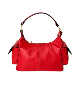 BORSA A TRACOLLA ITALIANA PELLE DI VITELLO GRANA CIOTTOLATA TRENDY BORSETTA - MADE IN ITALY - Foto 1 di 9