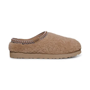 UGG TASMAN MAXI CURLY CHESTNUT SUEDE COMFORT WOMEN'S SLIPPERS SIZE US 9 NEW - Picture 1 of 5