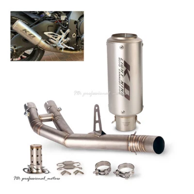 Sistema de puntas silenciador tubo de escape medio para Yamaha YZF R1 R1M 2015-2022 MT-10 Foto 1 de 4