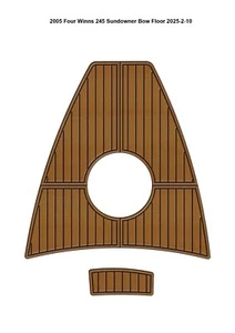 2005 Four Winns 245 Sundowner Bow Pad Boat EVA Foam Faux Teak Deck Floor Mat NEW - Bild 1 von 15
