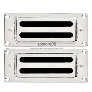 Mini Humbucker Tonabnehmer Set Brücke Hals für Bassgitarre Teile Chrom - Bild 1 von 5