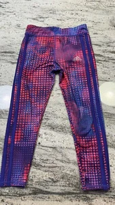 Adidas Girls Climalite Purple Dots Leggings size 6 - Picture 1 of 5