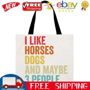 horse Printed Linen Bag - Picture 1 of 3