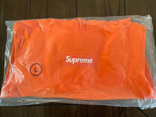 Felpa con cappuccio Supreme Box logo arancione FW24 L