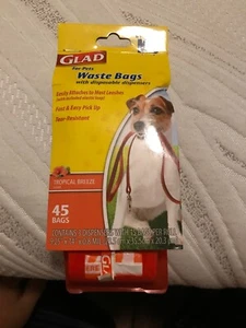 Glad For Pets Tropical Breeze Scent Waste Bags With Disposable Dispensers, 45 - Picture 1 of 1