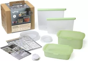 Lekue Essential Reusable Kit, Silicon, 6 pc - 2 boxes, 2 bags, 2 lids - Picture 1 of 9
