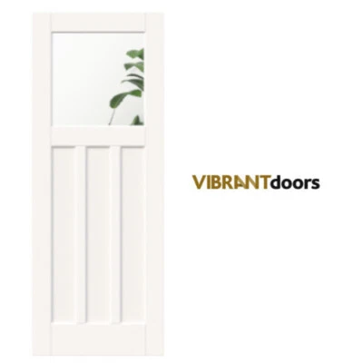 White DX 1930s Style Clear Glazed Internal Door - Brand New - Image 1 of 2