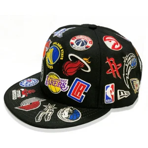 New Era NBA ALL OVER LOGO 9FIFTY Cap Black Japan limited product - Picture 1 of 10
