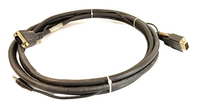 26-490-03 Extron 12 ft VGA Male to Male Video Extension Cable 3.5mm Audio D-Sub - Image 1 of 3