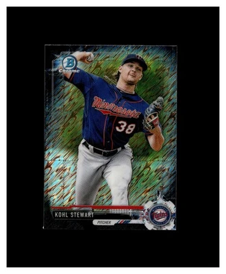 Bowman Chrome Mini Prospects Black Shimmer Refractor Kohl Stewart/100 2017 Foto 1 de 2