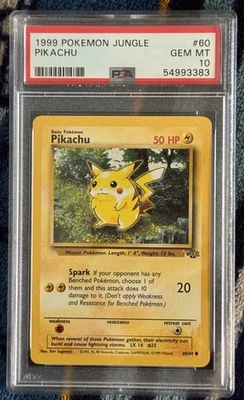 1999 Pokemon Pikachu Jungle 60/64 PSA 10 - Image 1 of 2