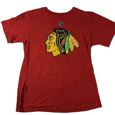 Chicago Blackhawks Shirt Mens Medium Red NHL Hockey Patrick Kane 88 Adidas Tee - Image 1 of 4