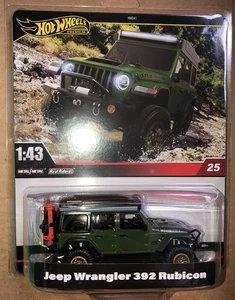 2025 HOT WHEELS PREMIUM 1:43 JEEP WRANGLER 392 RUBICON METAL REAL RIDERS #25 NEW - Picture 1 of 2