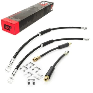 4x Bremsleitung Bremsschlauch vorne hinten + Halteklammer für VW Golf V VI Plus - Picture 1 of 12