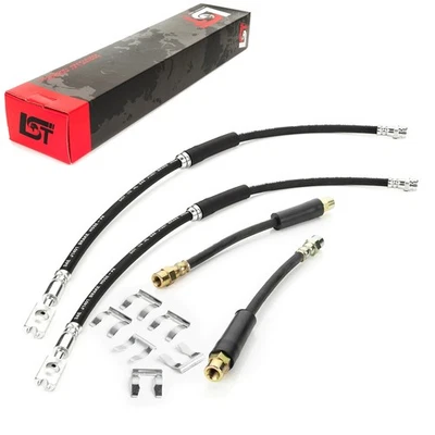 4x Bremsleitung Bremsschlauch vorne hinten + Halteklammer für VW Golf V VI Plus - Image 1 of 4