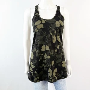 Lululemon Green Camo Butterfly Racerback Tank Top Size 10 Running Workout Gym - Picture 1 of 7
