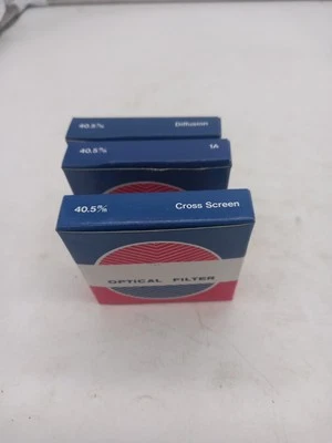 Lot Of 3x Optical Filters - 40.5 mm Cross Screen/Diffusion/1A Made in Japan New - Image 1 of 4
