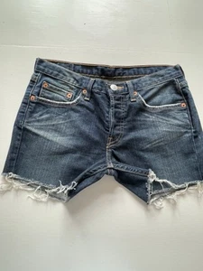 Vintage Levi Cut Off Denim Shorts. Size 6-8. 27” Waist. Very Good Condition - Picture 1 of 5