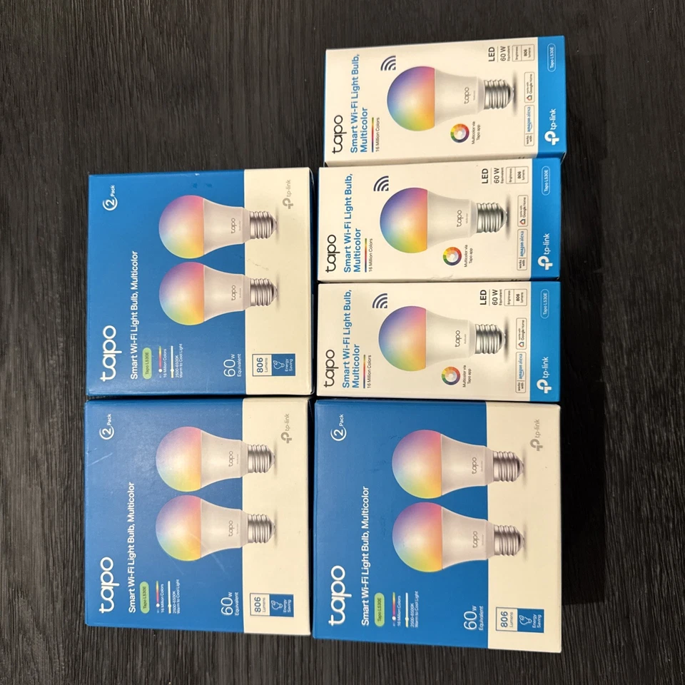 TP-Link Tapo L530E  60W E27 LED Smart Wi-Fi Light  - Multicolor x 9 - Image 1 of 1