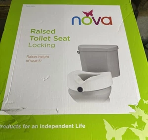 Nova raised toilet seat locking raises Seat Height 5“ item number 8350R *No Arms - Picture 1 of 2