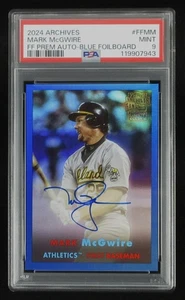 2024 Topps Archive Mark Mcgwire # Ff-Mm Ff Premium Auto-Blue Foilboard / 25 PSA - Bild 1 von 15
