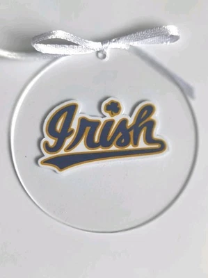 Ornamento Universitario Notre Dame Transparente Fútbol NCAA  Foto 1 de 2