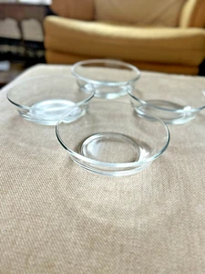 Set of 4 Clear Glass Cereal Bowls 5.85"D X 1.80"H - Picture 1 of 6