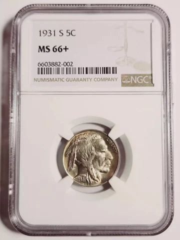 1931 S Indian Buffalo NGC MS-66+ Cover