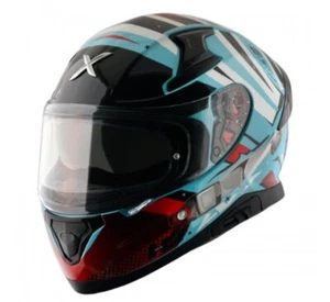 Helmet full face motorcycle Axor Apex Hex 2 Blue Red ECE 22.05 DOT FMVSS NO. 218 - Bild 1 von 3