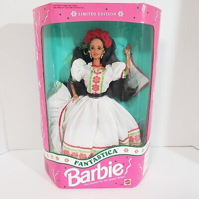 Vtg Fantastica Barbie Doll Mexican Dance Dress Limited Edition #3196 NRFB 1992 • 36.99$