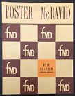 Foster Mcdavid / Brochure Booklet Early 1960S For F-M System Modular Furniture