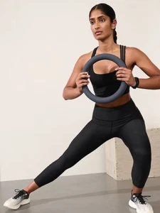 Athleta Interval Stash hoch geschnittene 7/8-Legging Damen neu mit Etikett Größe Small Farbe schwarz - Bild 1 von 5