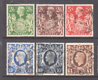GREAT BRITAIN 1939-1948 KGVI DEFINITIVES 2/6d TO £1 SET (6) stamps