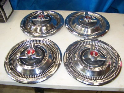 1966 PLYMOUTH SATELLITE 14" SPINNER HUBCAPS OEM SET OF 4 - Image 1 of 4
